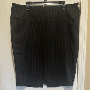 Elegant Black Pinstripe Skirt